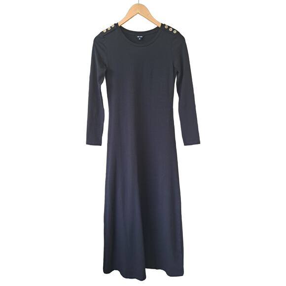 SAINT + SOFIA Runway Black Maxi Dress Size 4 Long Sleeve Minimalist - Picture 10 of 15